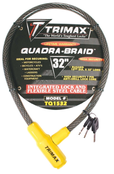 Trimax Cable Lock, 3 Keys Cable Lock - 723666