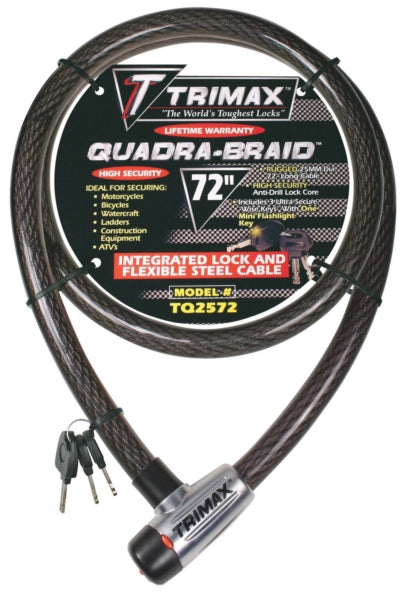 Trimax Cable Lock, 3 Keys Cable Lock - 723669