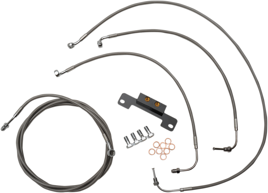 Standard Stainless Braided Handlebar Cable/Brake Line Kit