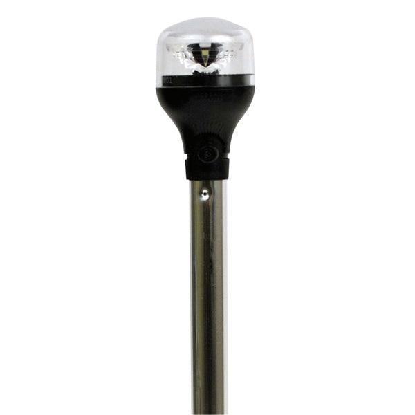 Attwood All Around Navigation Light, Horizontal Mount with 20” Pole Navigation light - Black