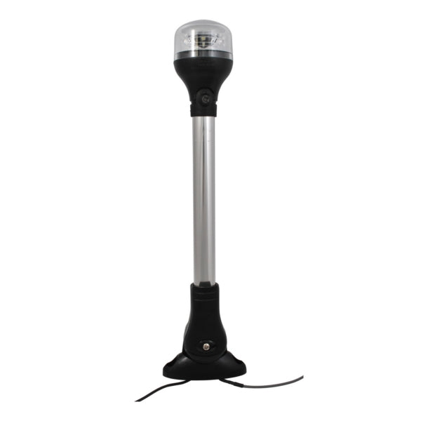 Attwood All Around Navigation Light, Vertical Mount with 20” Pole Navigation light - Black