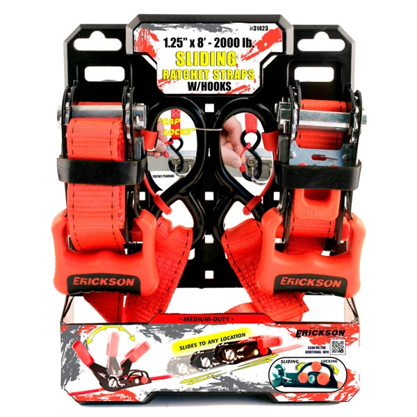ERICKSON Ratchet Tie-Down 8' - 2000 lbs