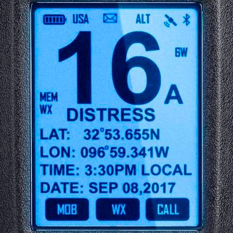 Uniden VHF Radio Floating 2-Way with GPS & DSC Black