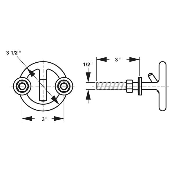 Kimpex Transom Mount Ski Tow Stainless steel