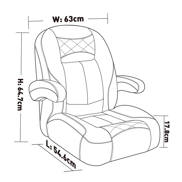 Kimpex Captain Boat Seat Low-back captain seat