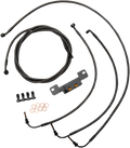 Standard Midnight Braided Handlebar Cable/Brake Line Kit — Mini/Ape Hanger
