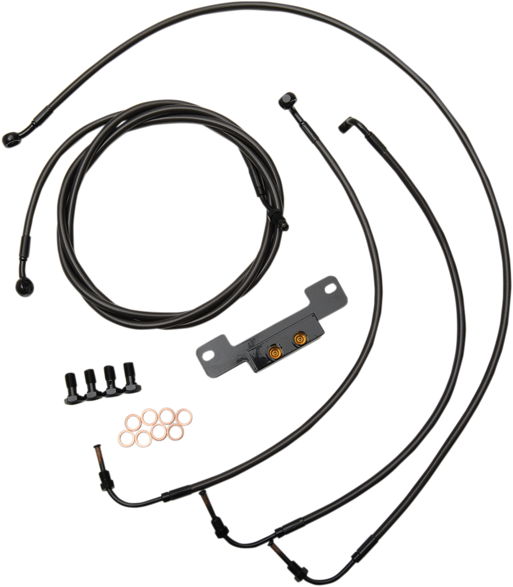 Standard Midnight Braided Handlebar Cable/Brake Line Kit — Ape Hanger