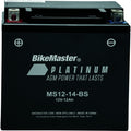 BIKEMASTER Platinum AGM Battery MS12-14-BS