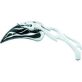 BIKER'S CHOICE Teardrop Mirror with Flame Bolt-on