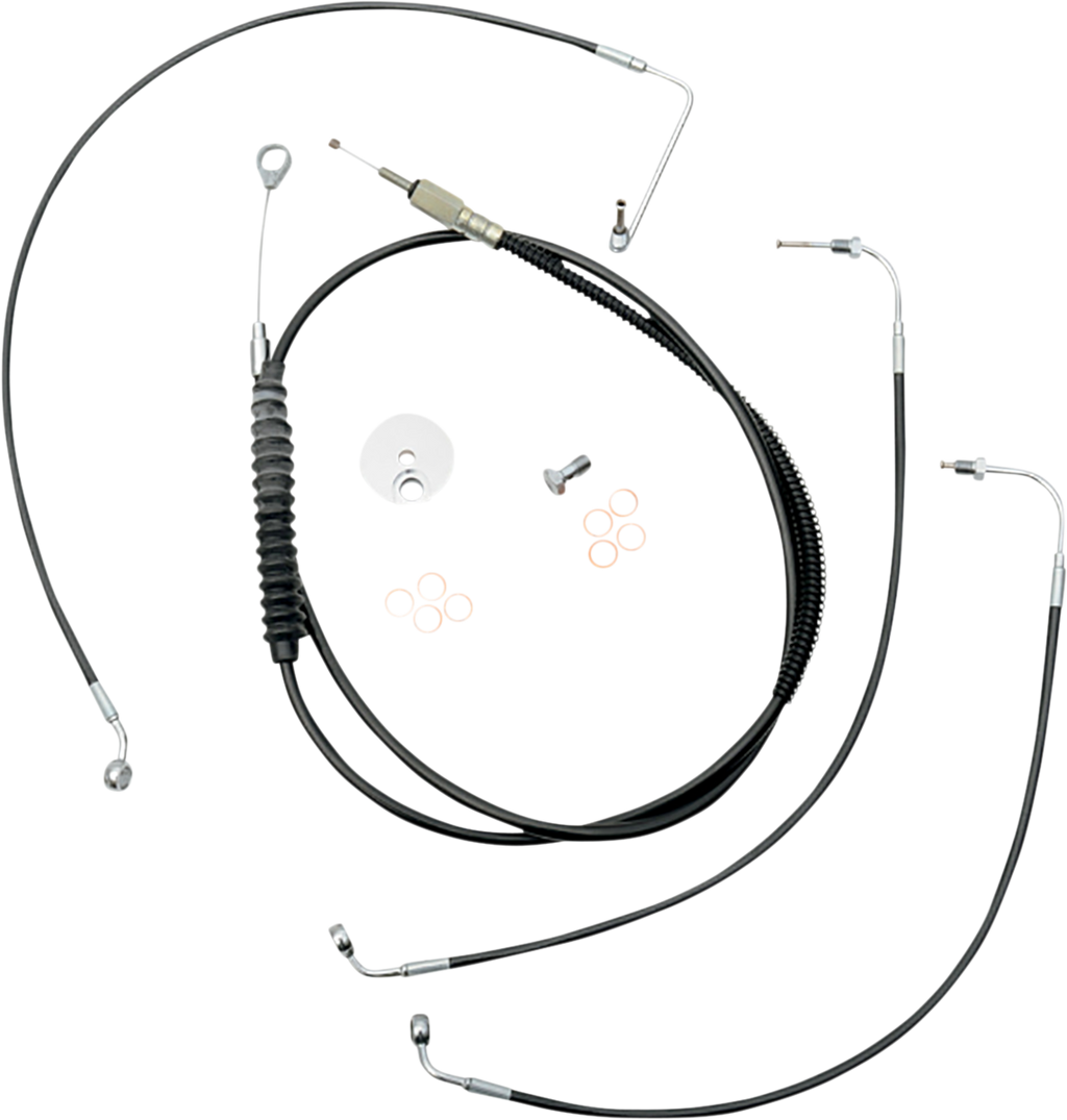 Standard Black Vinyl Handlebar Cable/Brake Line Kit — Ape Hanger