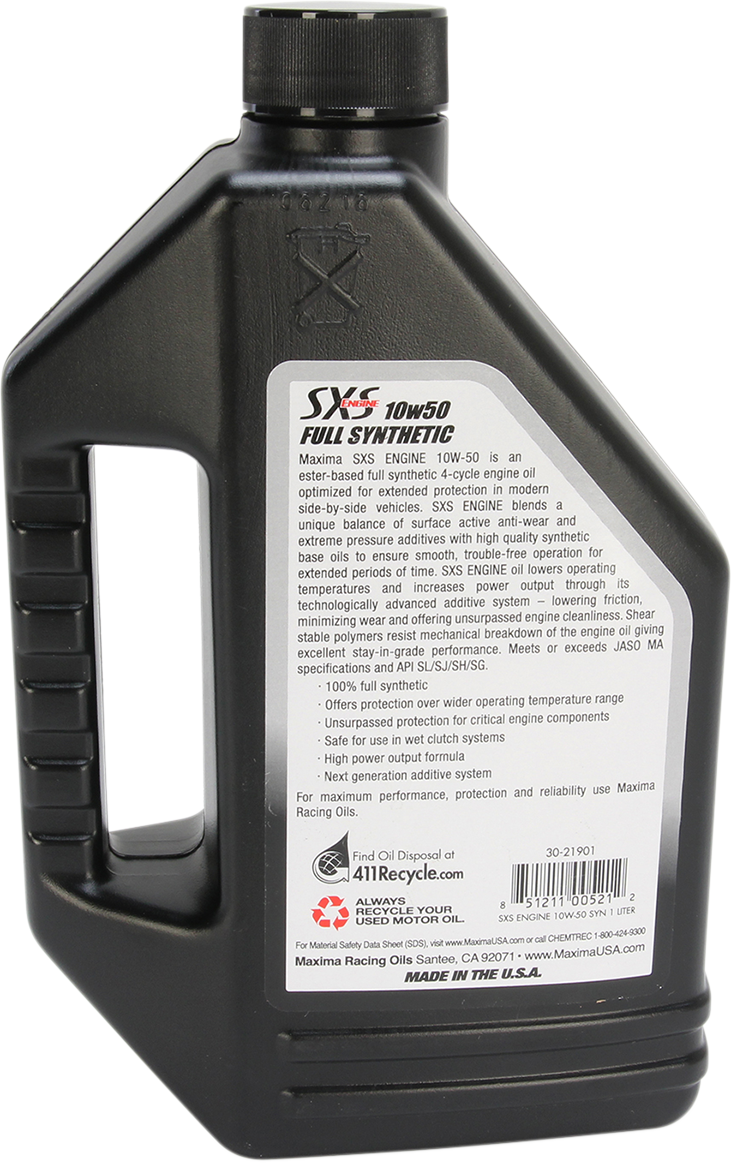 SXS 100% Synthetic 4T Engine Oil