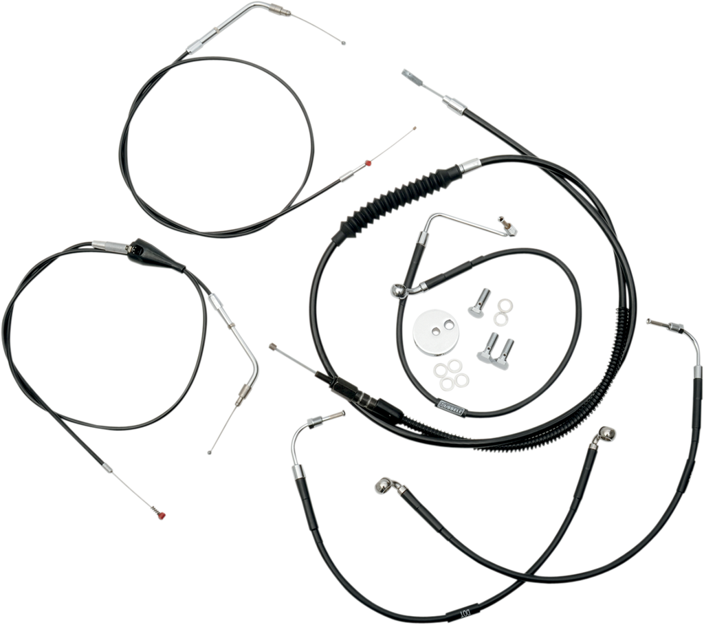 Standard Black Vinyl Handlebar Cable/Brake Line Kit — Ape Hanger