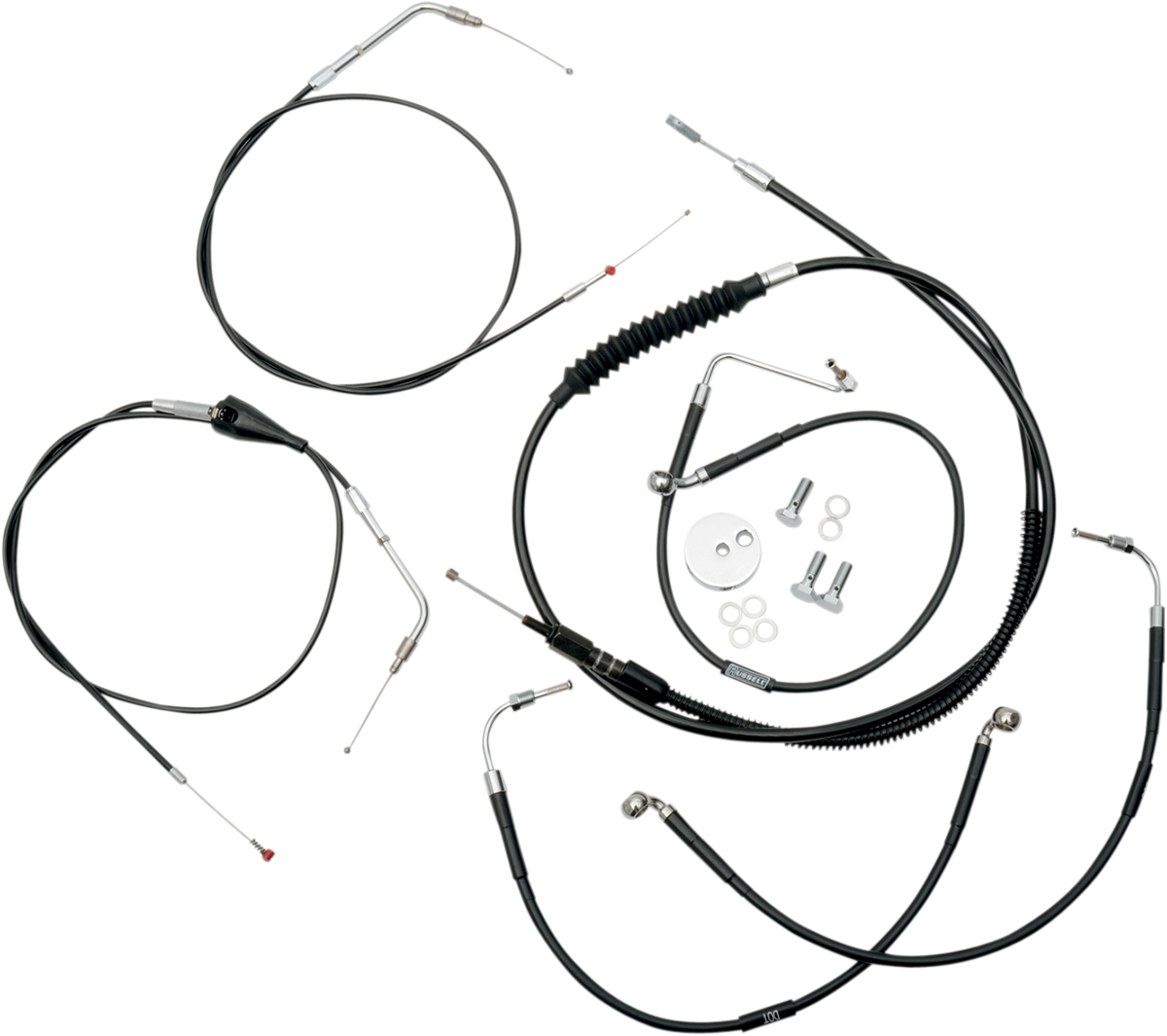 Standard Black Vinyl Handlebar Cable/Brake Line Kit — Ape Hanger