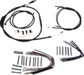 Complete Black Vinyl Handlebar Cable/Line Kit for Ape Hangers