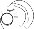 Standard Black Vinyl Handlebar Cable/Brake Line Kit — Mini/Ape Hanger