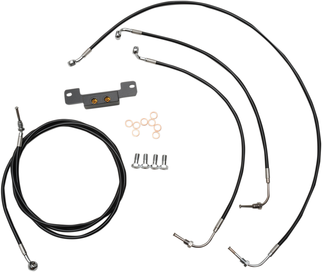 Standard Black Vinyl Handlebar Cable/Brake Line Kit — Ape Hanger