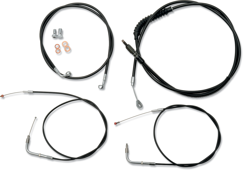 Standard Black Vinyl Handlebar Cable/Brake Line Kit — Ape Hanger