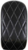Bare Bones Series Pillion Pad — Diamond Stitch/White Piping