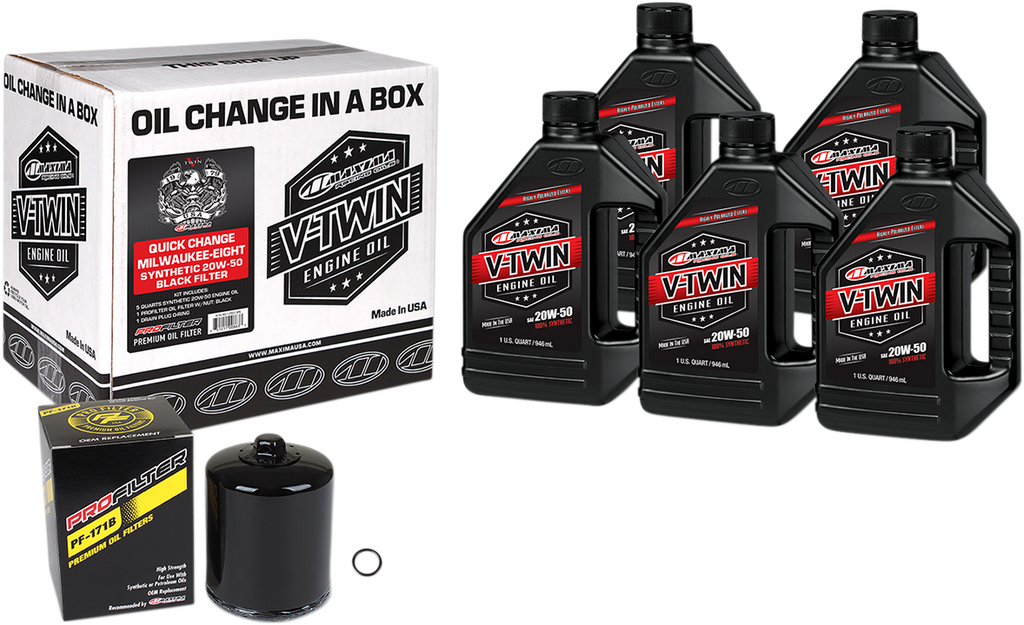 Quick Change Milwaukee-Eight Synthetic 20W-50 Oil Change Kit