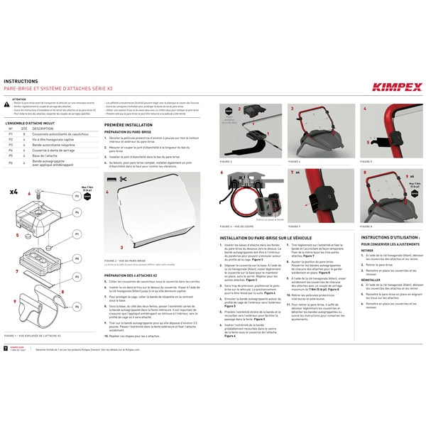 Kimpex X2 Series full winsdhield and clamp system - GP POLARIS