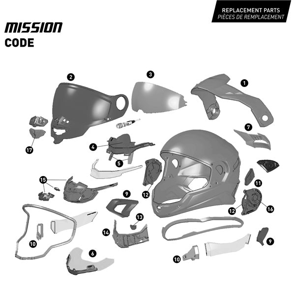 CKX Mission Free-Face Helmet - Carbon