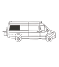 Cover : Side Windows (row 3) Sprinter 170WB | Passenger Side