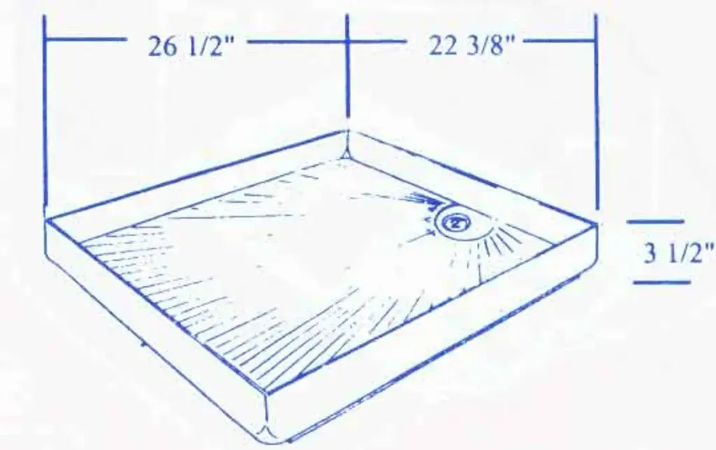 #49 Vacationeer RV Fiberglass Shower Pan