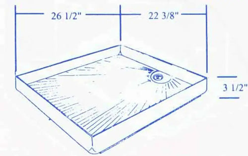 #49 Vacationeer RV Fiberglass Shower Pan