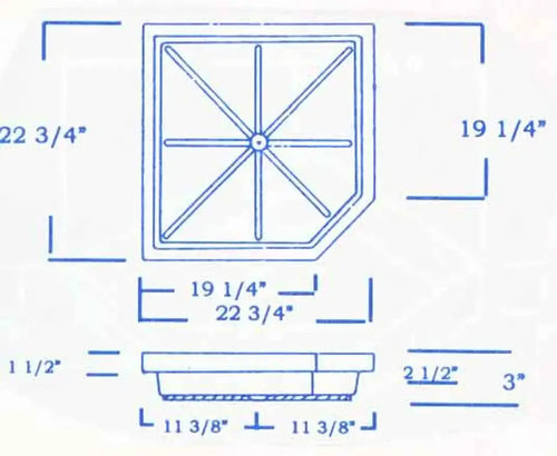 #435 Kit Companion RV Fiberglass Shower Pan