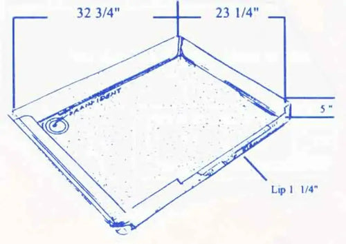 #292 Winnebago Lakeview RV Fiberglass Shower Pan