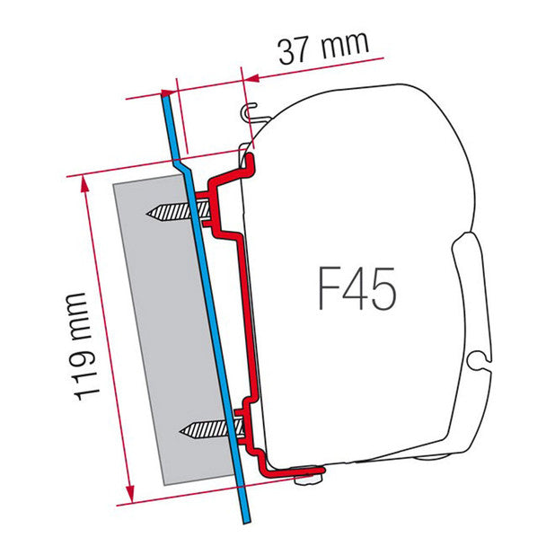 Ford Transit Awning Adapter Bracket Kit - Fiamma F45S - 98655-741