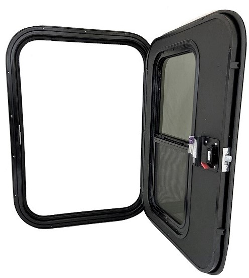 26″ Wide x 36″ Tall Passenger Side Teardrop Door White Exterior FC13