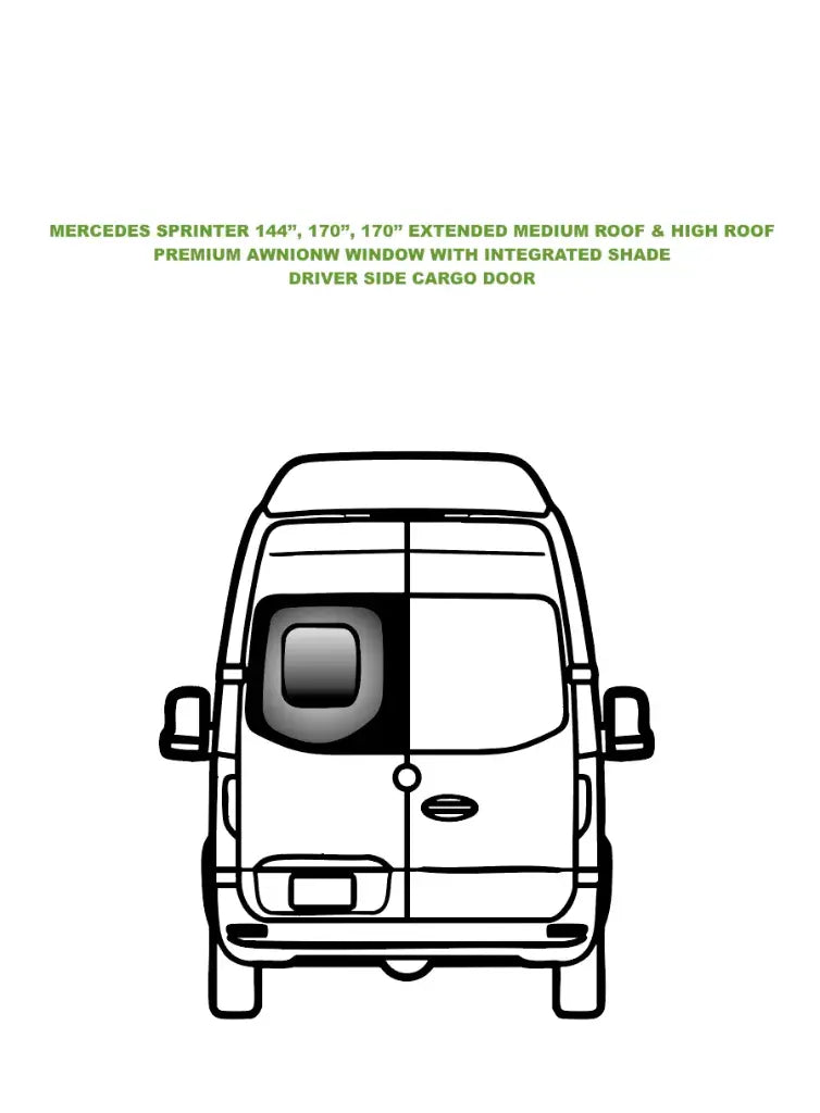 Vwd Premium Awning Van Window ( SL119-AW) - Driver Side Rear