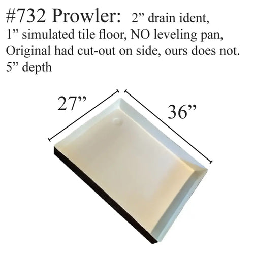 #732 Prowler RV Fiberglass Shower Pan