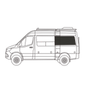 Side Windows (row 2) Sprinter 144WB | Driver Side