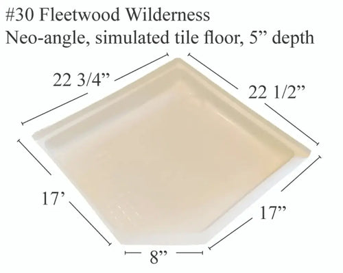 #30 Fleetwood RV Fiberglass Shower Pan