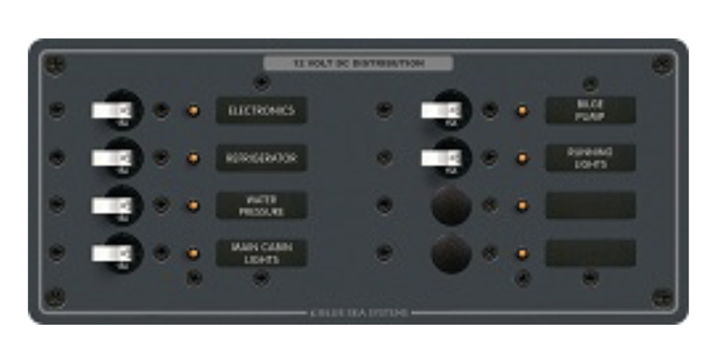 Blue Sea Systems Panel DC 8 Circuit 12/24V - Blue Sea