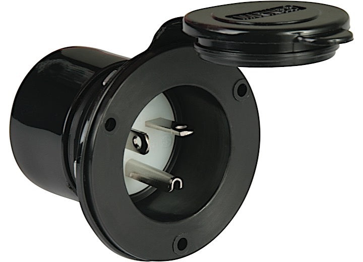 20A 125V Straight Blade Power Inlet - Black or White