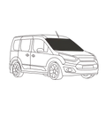Transit Connect 2014+ Front Windshield Insulated Cover