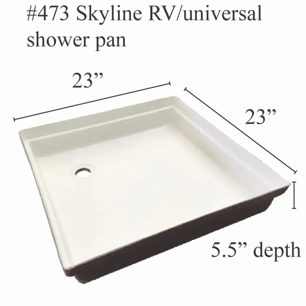 #473 Skyline RV Fiberglass Shower Pan
