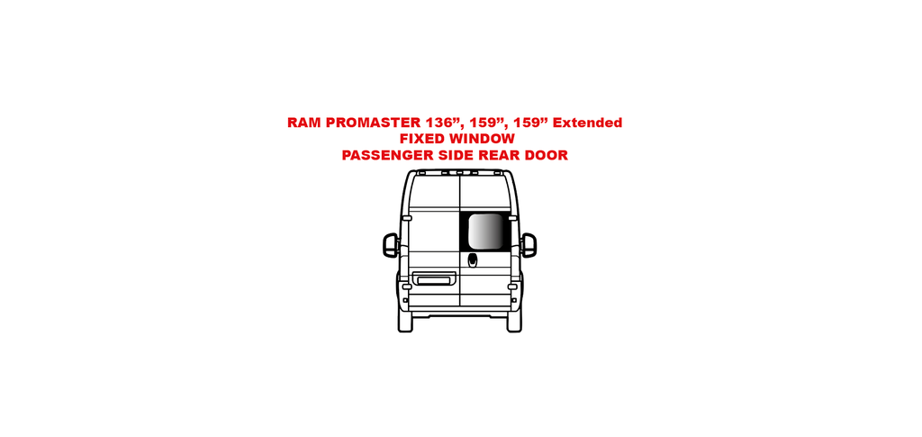 Fixed Window - Passenger Side Rear - Ram Promaster - (RR314-F)