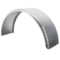 Aluminum Diamond Plate Round Top Trailer Fender 10" x 36" x 18"