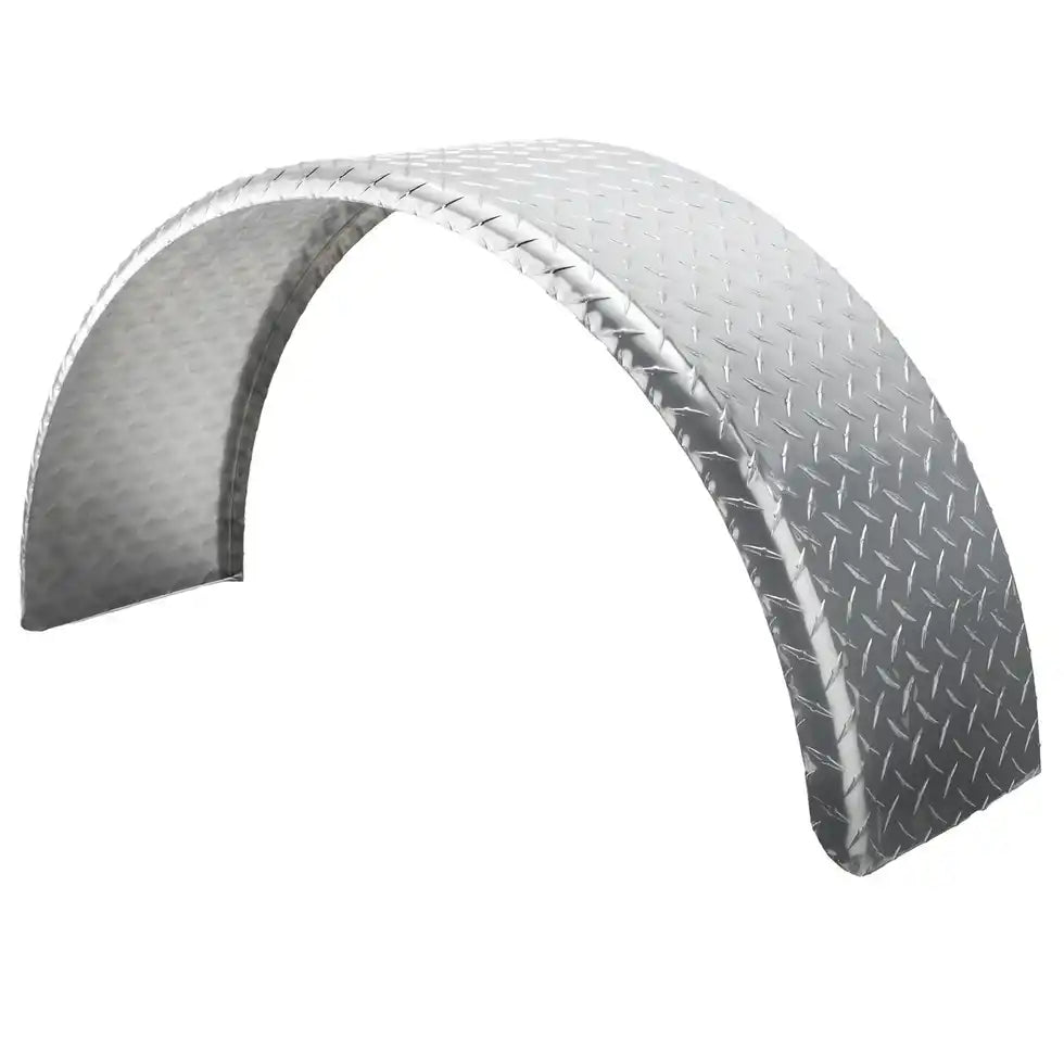 Aluminum Diamond Plate Round Top Trailer Fender 10" x 36" x 18"