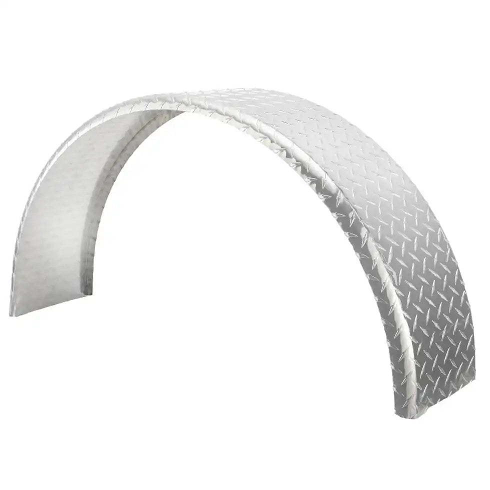 Aluminum Diamond Plate Round Top Trailer Fender 8" x 34" x 17"