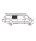 Insulated Window Cover – Sprinter 170WB, Second Row Passenger Side