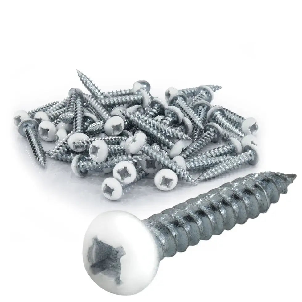 RV Phillips Screws | Pan Head | 8X1" | White