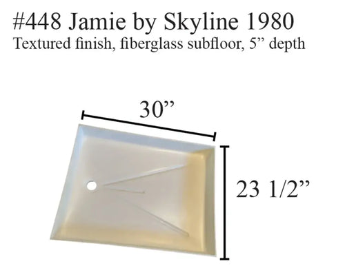 #448 Skyline RV Fiberglass Shower Pan