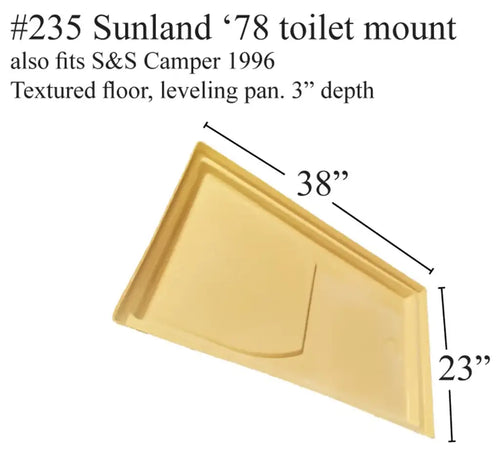 #235 Sunland RV Fiberglass Shower Pan
