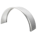 ToughGrade Aluminum Diamond Plate Round Top Trailer Fender 10" x 34" x 17"