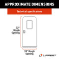 Entry Door Right Hinge RV Radius Entry Door with Screen Door - Polar White